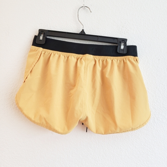Nike Yellow Mustard Drawstring Small Shorts Y2K - Picture 2 of 5